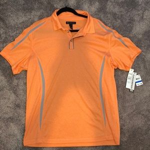 Men’s orange/gray polo